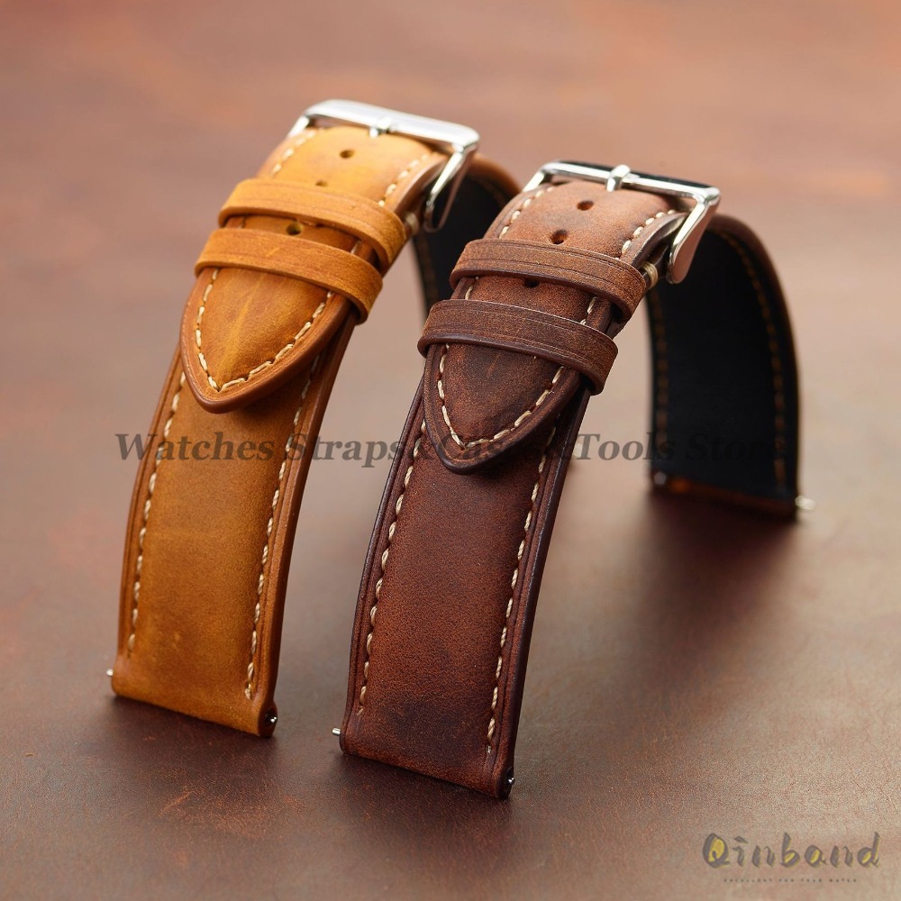 Vintage Cowhide Leather Watch  - Leather Strap Quick Release recensie en prijs