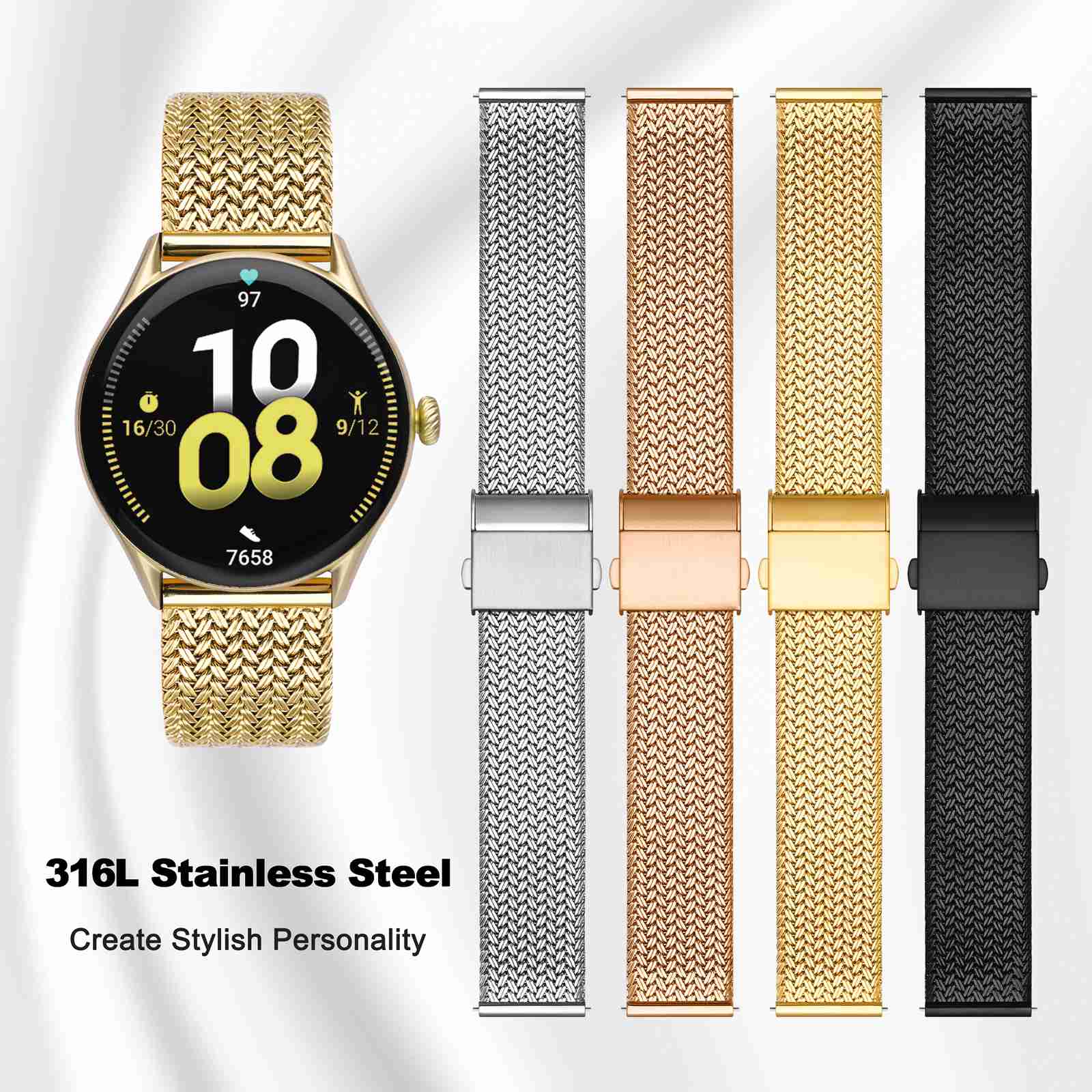 WOCCI Metal Watch Bands 316L S - Mesh Strap Metal recensie en prijs