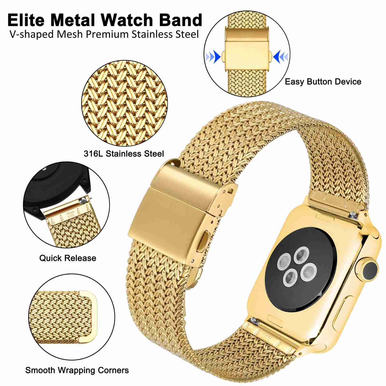 WOCCI Metal Watch Bands 316L S - Mesh Strap Metal recensie en prijs